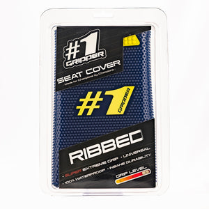 RIBBED Seat Cover - Dark Blue/Yellow