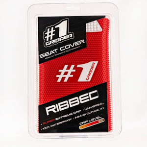 RIBBED Seat Cover - Red/White